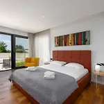 Villa Anni For 10 People In Porec With Heated Pool, Sea View & Kids Room And Playground